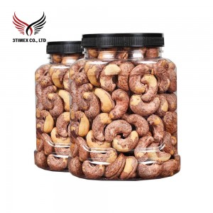 Hạt điều Bình Phước rang muối nguyên vỏ lụa hộp PET vuông 